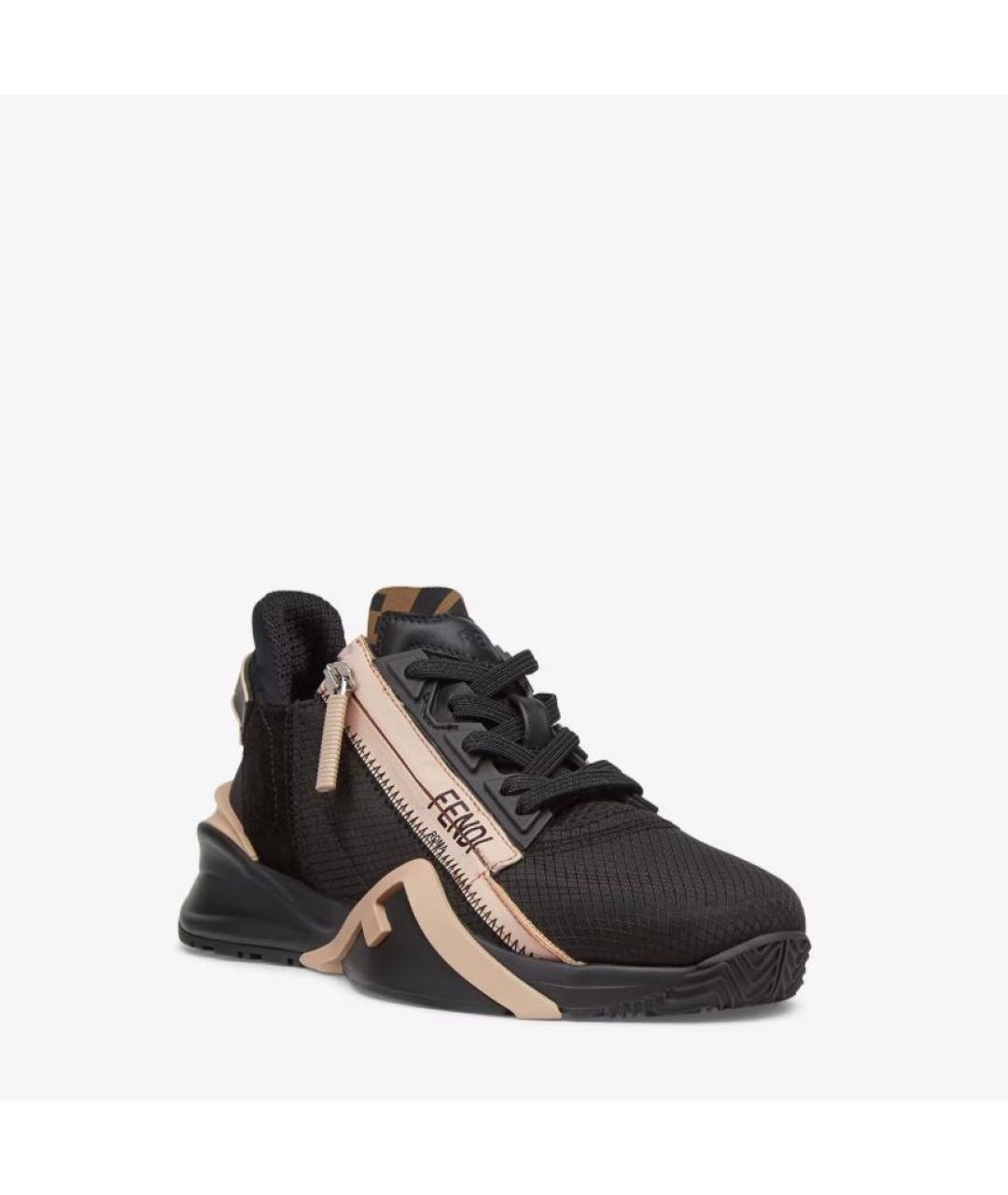 FENDI Черные текстильные кроссовки, фото 2
