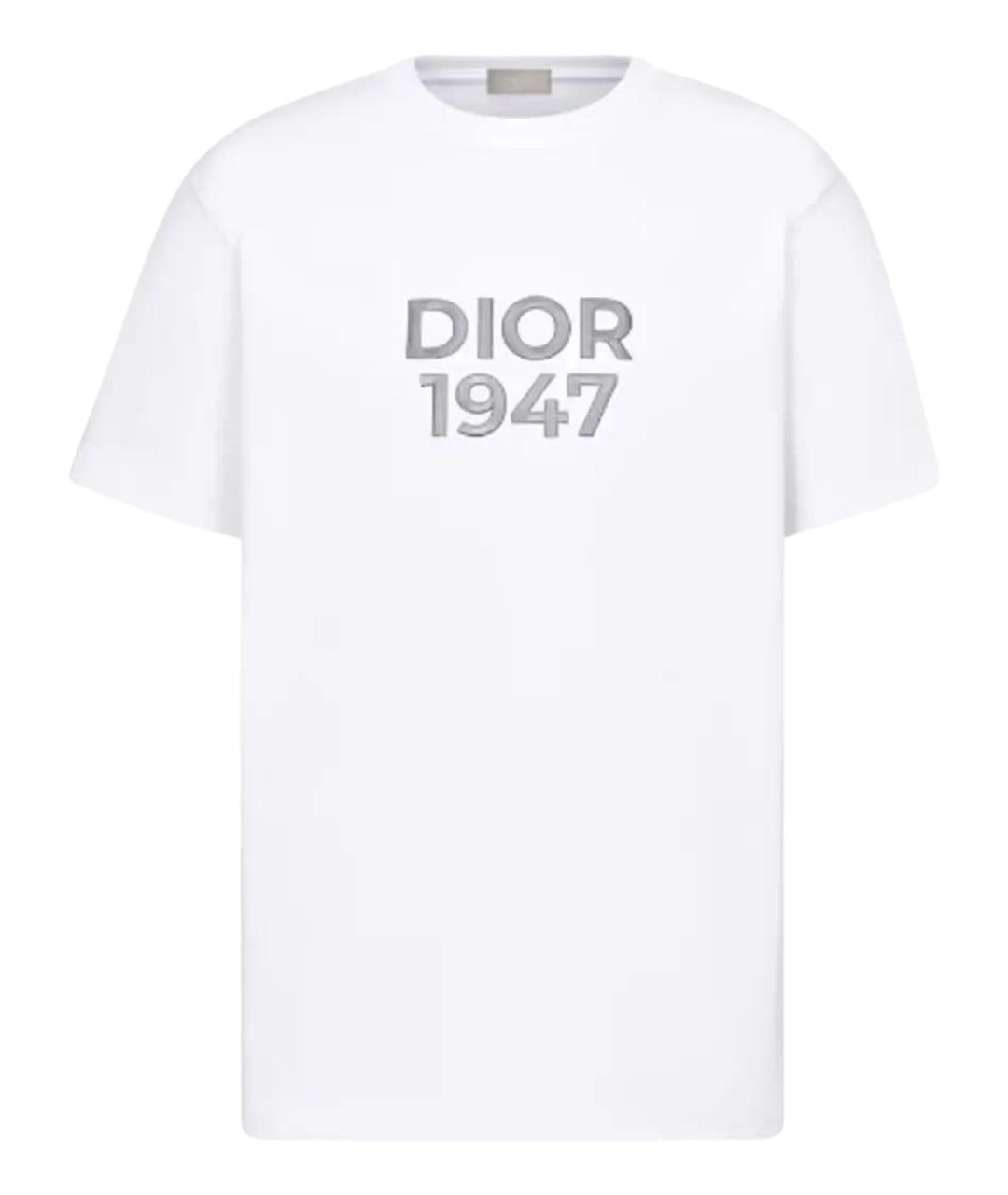 CHRISTIAN DIOR Белая хлопковая футболка, фото 1
