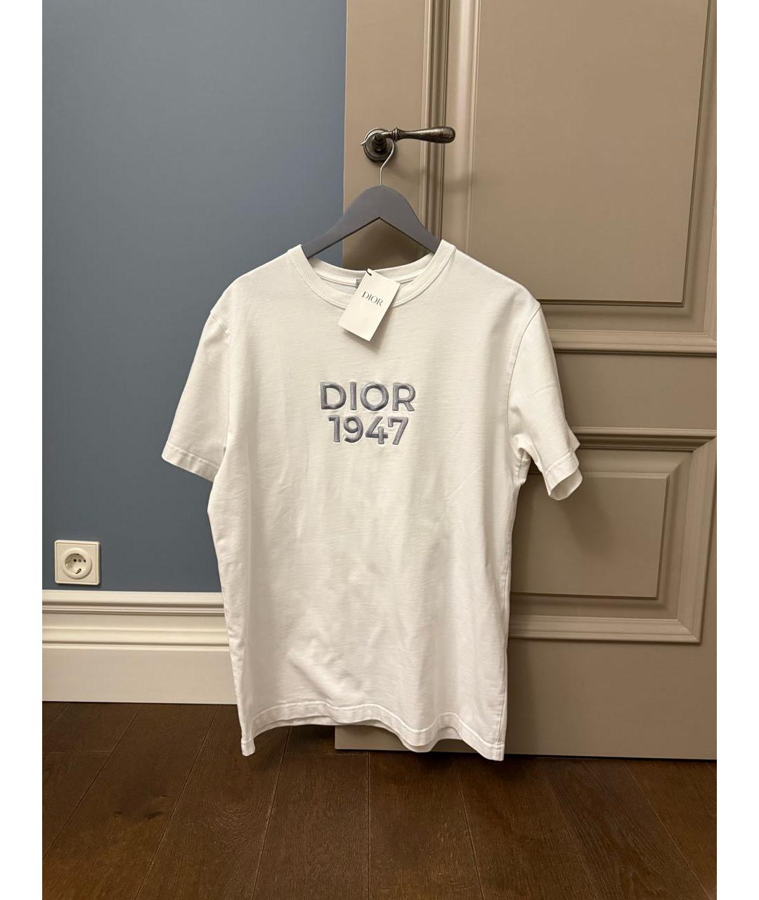 CHRISTIAN DIOR Белая хлопковая футболка, фото 2