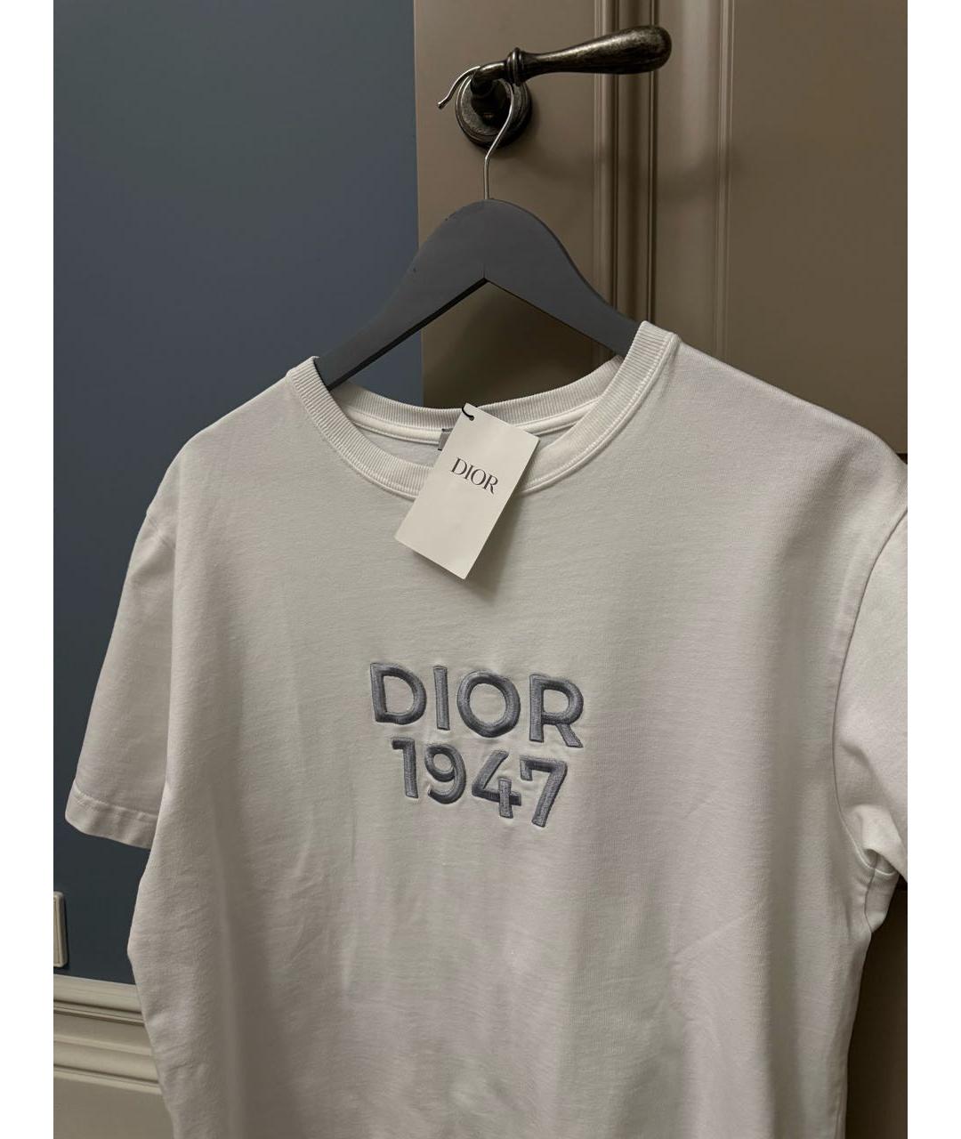 CHRISTIAN DIOR Белая хлопковая футболка, фото 3