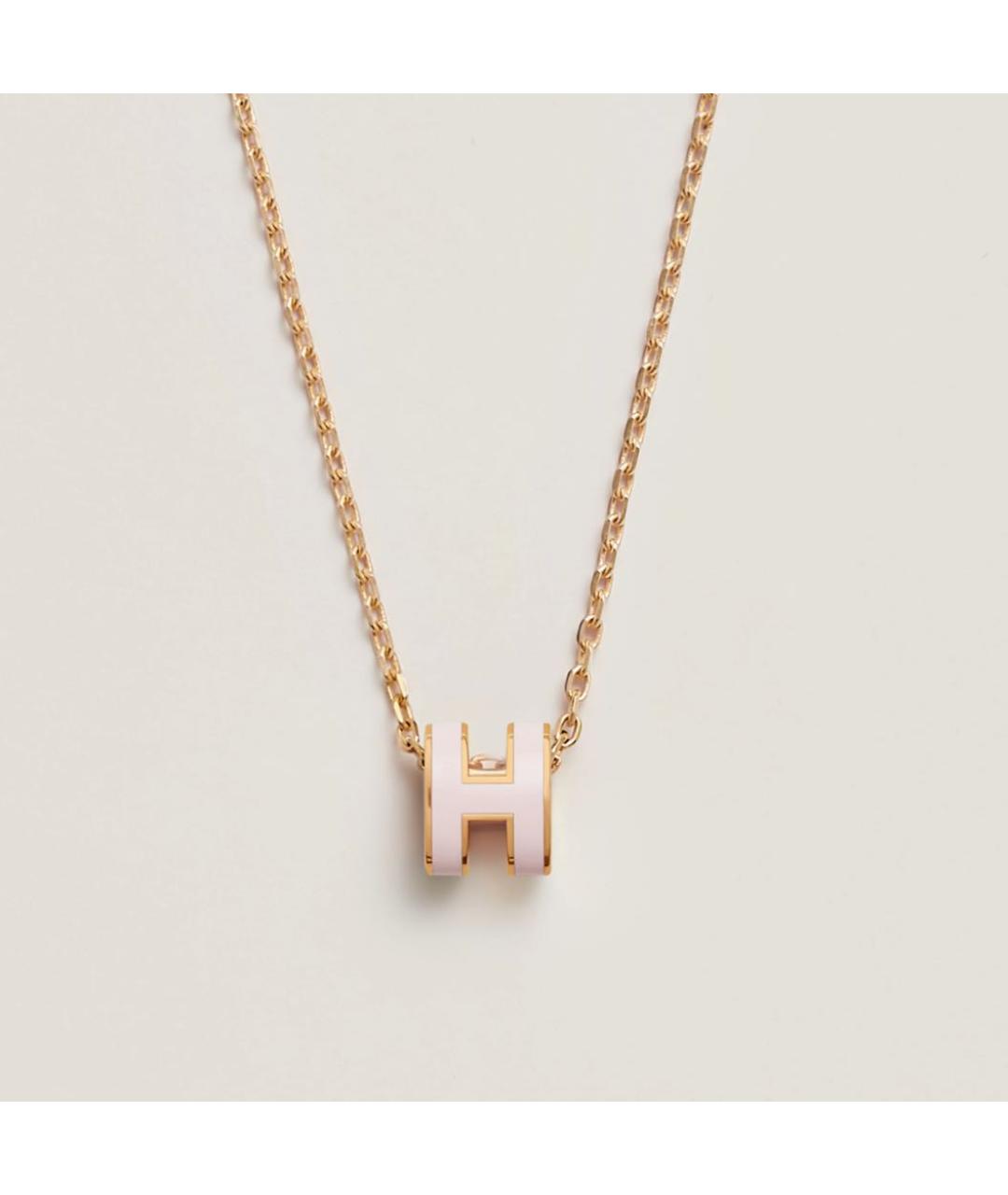 HERMES Розовая металлическая подвеска, фото 3