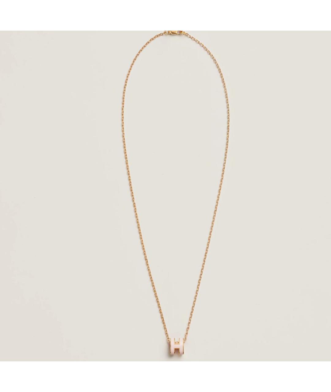 HERMES Розовая металлическая подвеска, фото 5