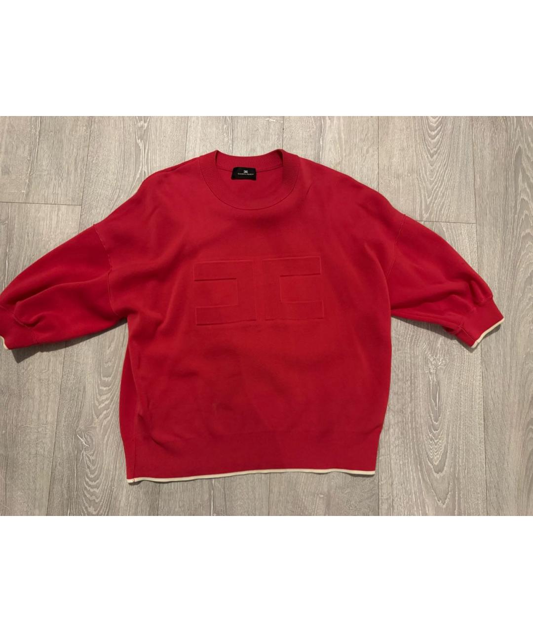 ELISABETTA FRANCHI Розовый хлопковый джемпер / свитер, фото 5