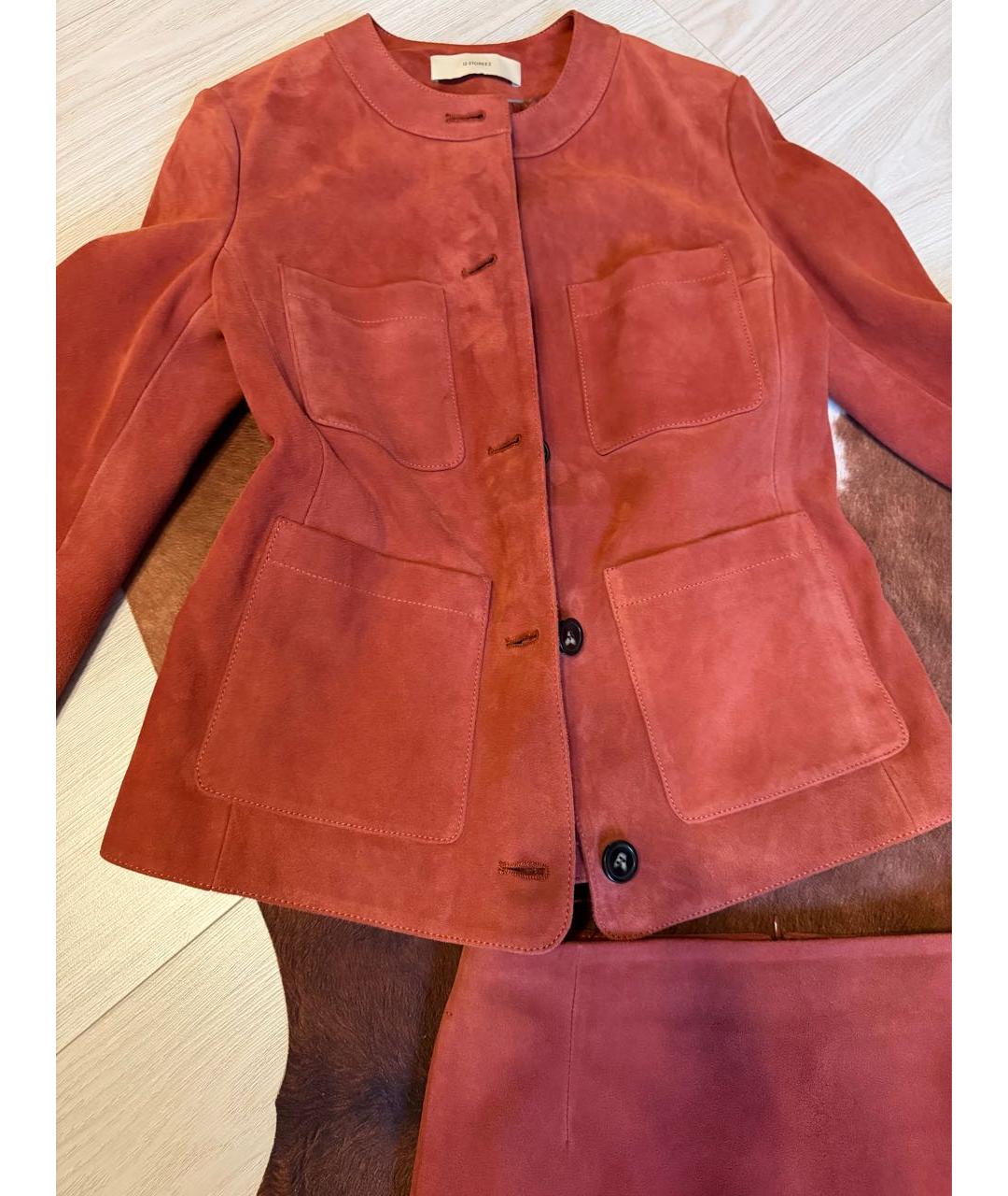 12 STOREEZ Бордовый замшевый костюм с юбками, фото 6