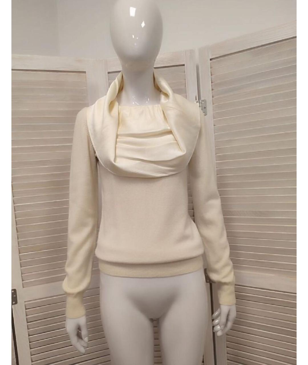 DOLCE&GABBANA Бежевый кашемировый джемпер / свитер, фото 4