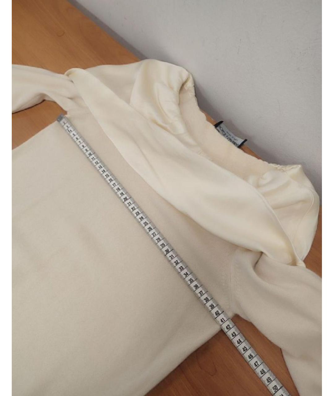 DOLCE&GABBANA Бежевый кашемировый джемпер / свитер, фото 9