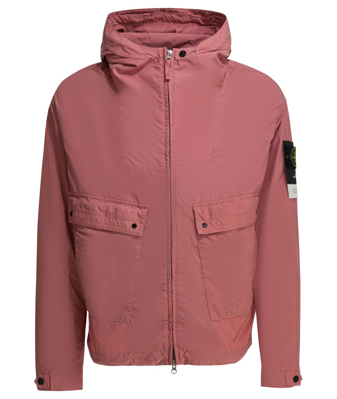 STONE ISLAND Розовая полиэстеровая куртка, фото 1