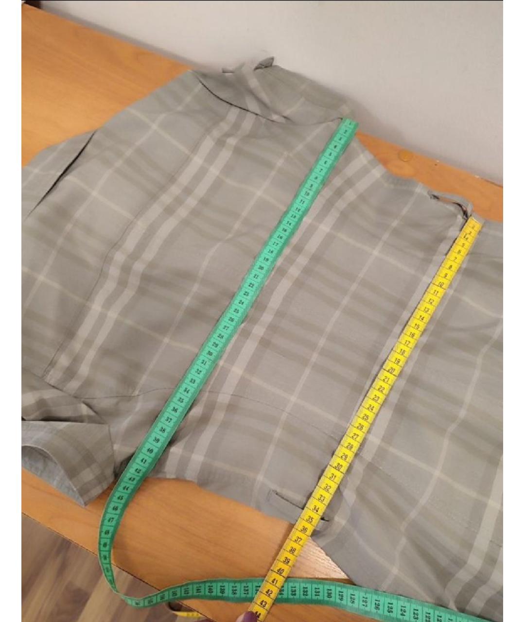 BURBERRY Серое хлопковое повседневное платье, фото 8