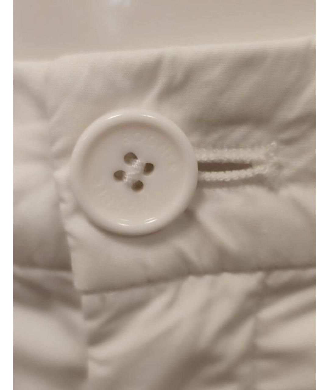 BOGNER Белые хлопко-эластановые прямые брюки, фото 5