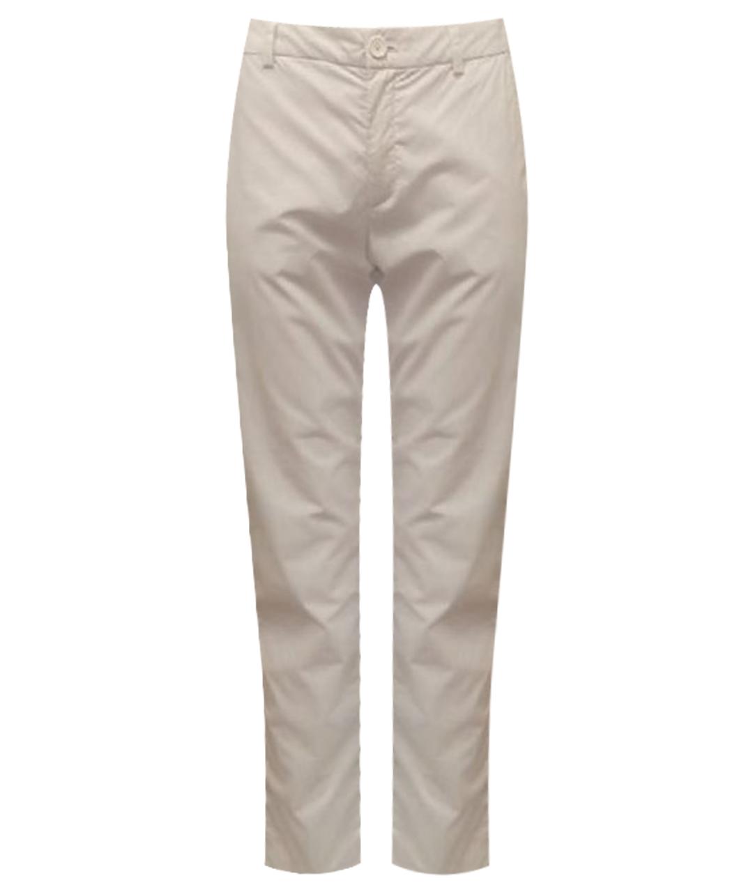 BOGNER Белые хлопко-эластановые прямые брюки, фото 11