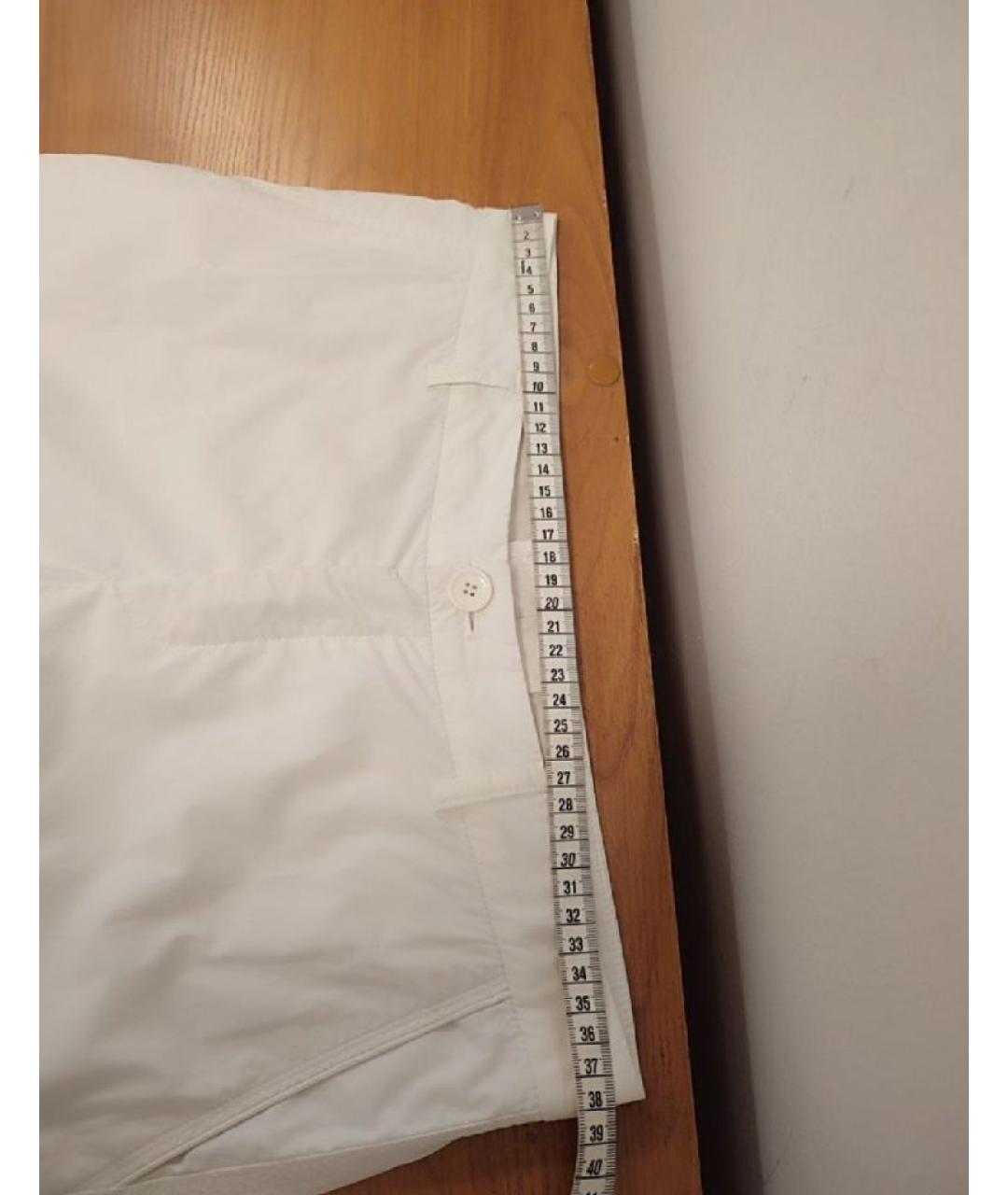 BOGNER Белые хлопко-эластановые прямые брюки, фото 7