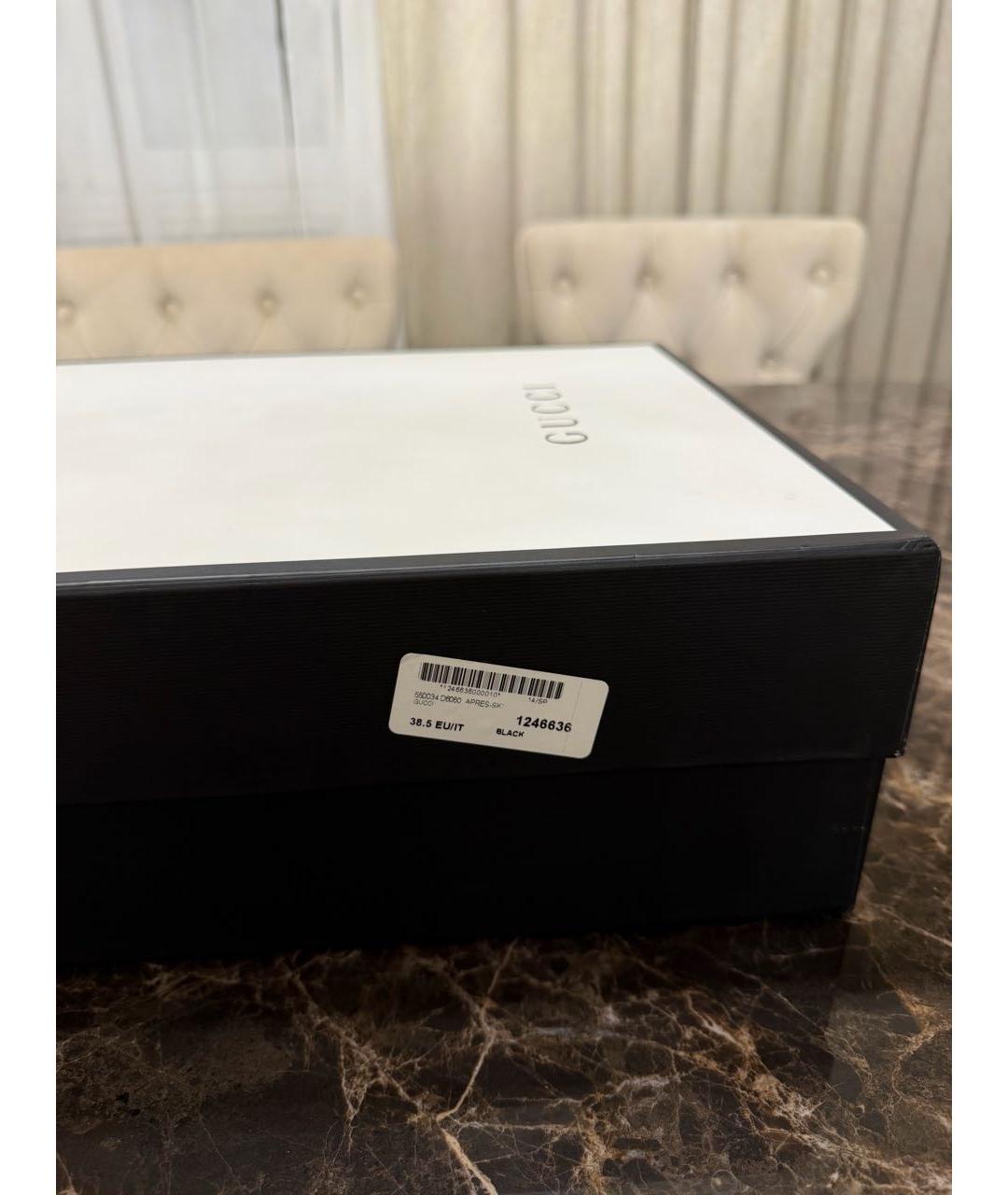 GUCCI Черные кожаные ботинки, фото 6