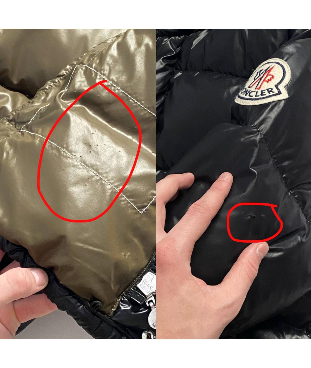 MONCLER Черный полиэстеровый пуховик, фото 9
