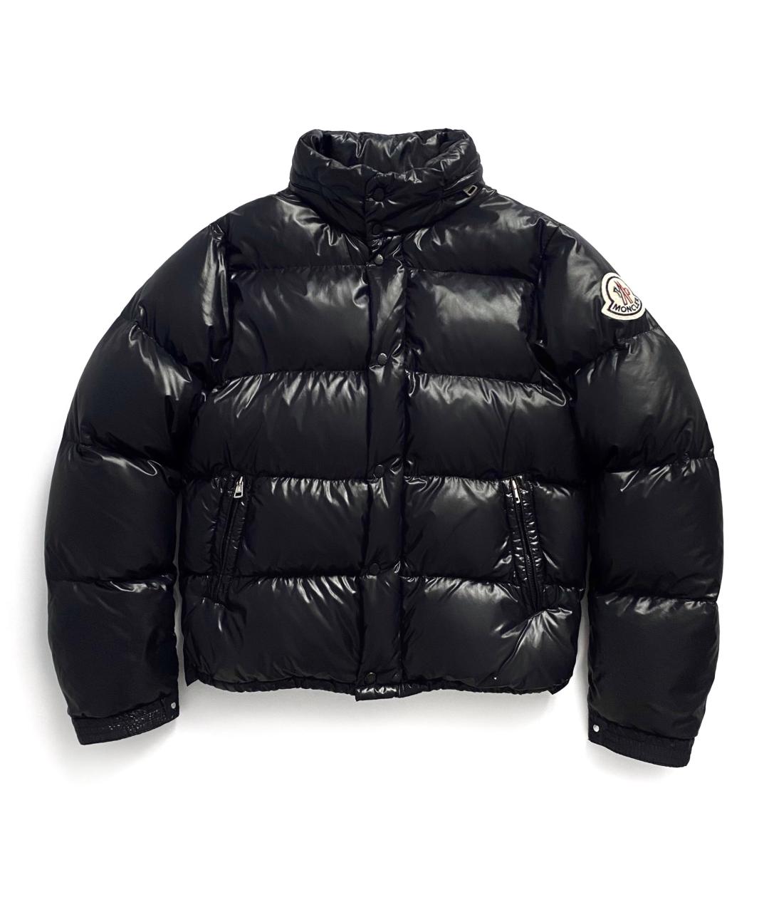 MONCLER Черный полиэстеровый пуховик, фото 10