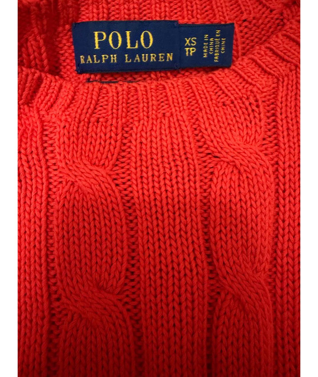 POLO RALPH LAUREN Красный хлопковый джемпер / свитер, фото 4
