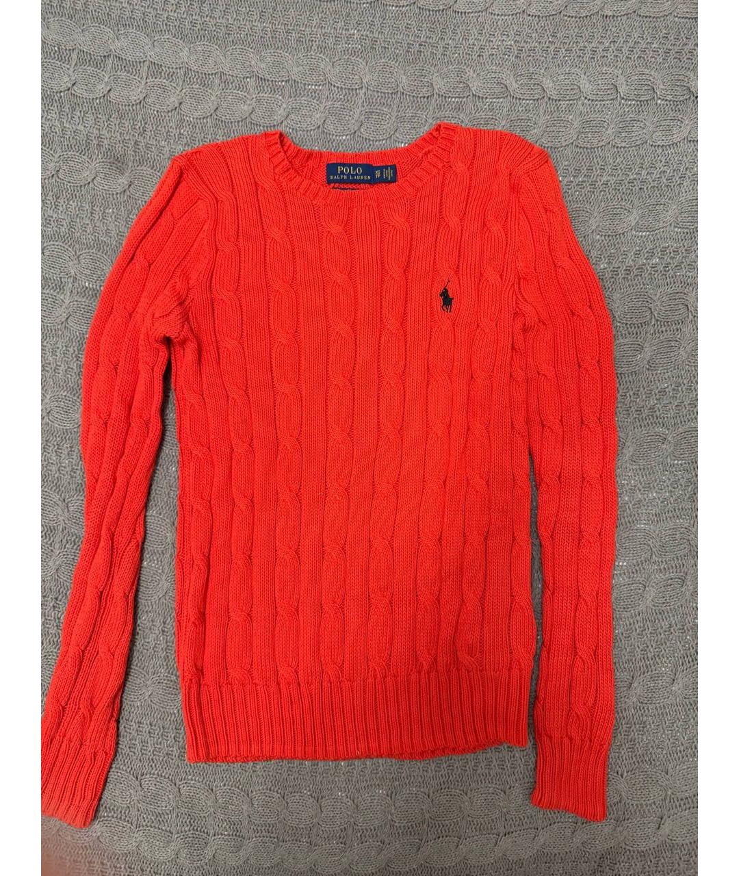 POLO RALPH LAUREN Красный хлопковый джемпер / свитер, фото 2