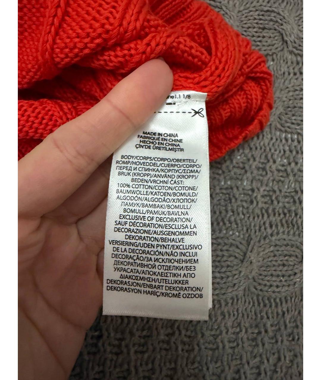 POLO RALPH LAUREN Красный хлопковый джемпер / свитер, фото 6