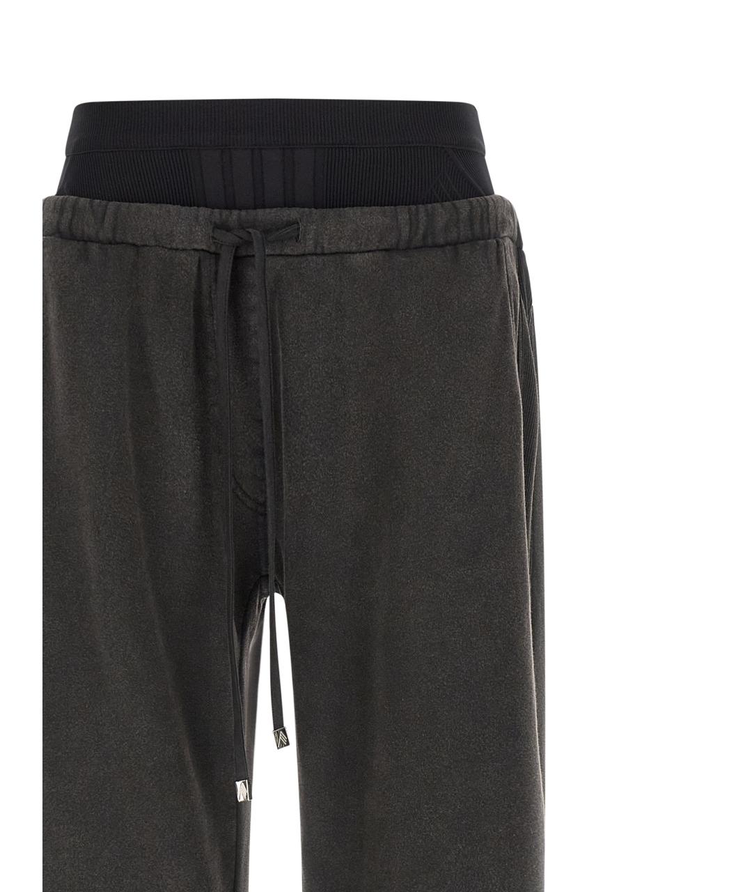 THE ATTICO Черные хлопковые прямые брюки, фото 3