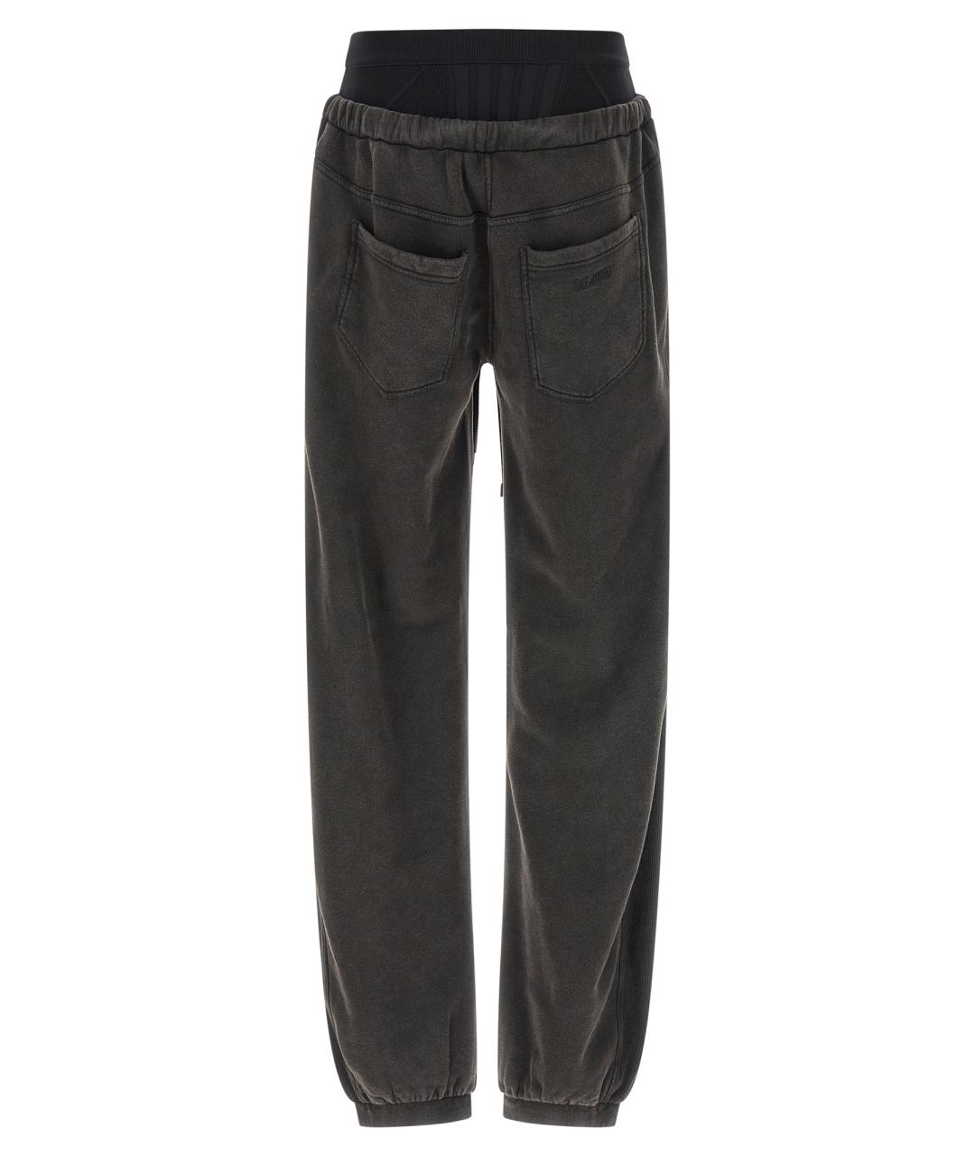 THE ATTICO Черные хлопковые прямые брюки, фото 2