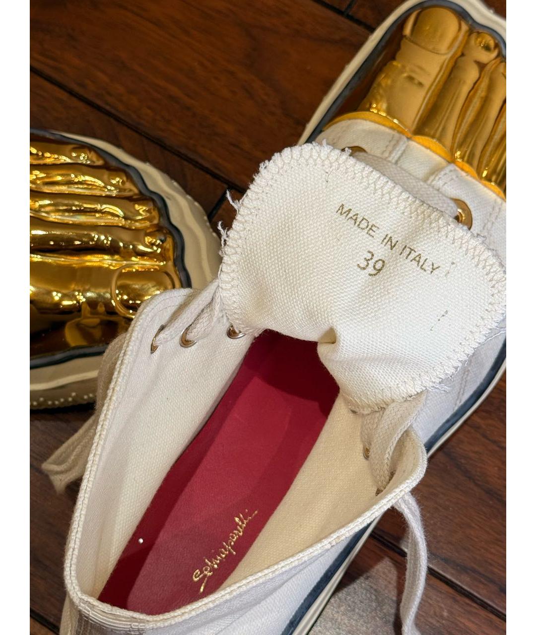 SCHIAPARELLI Белые текстильные кеды, фото 5