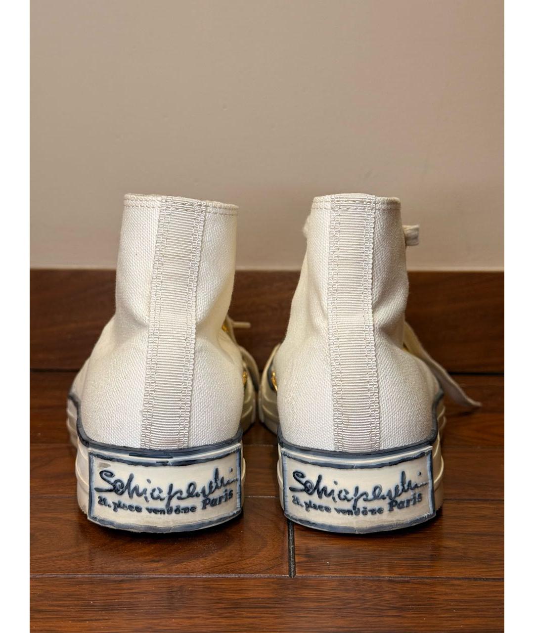 SCHIAPARELLI Белые текстильные кеды, фото 4