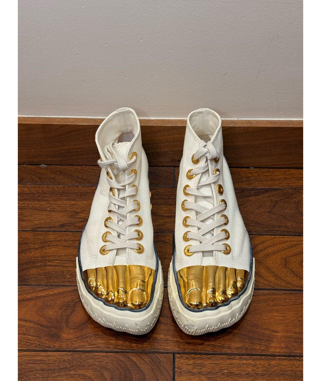 SCHIAPARELLI Белые текстильные кеды, фото 2