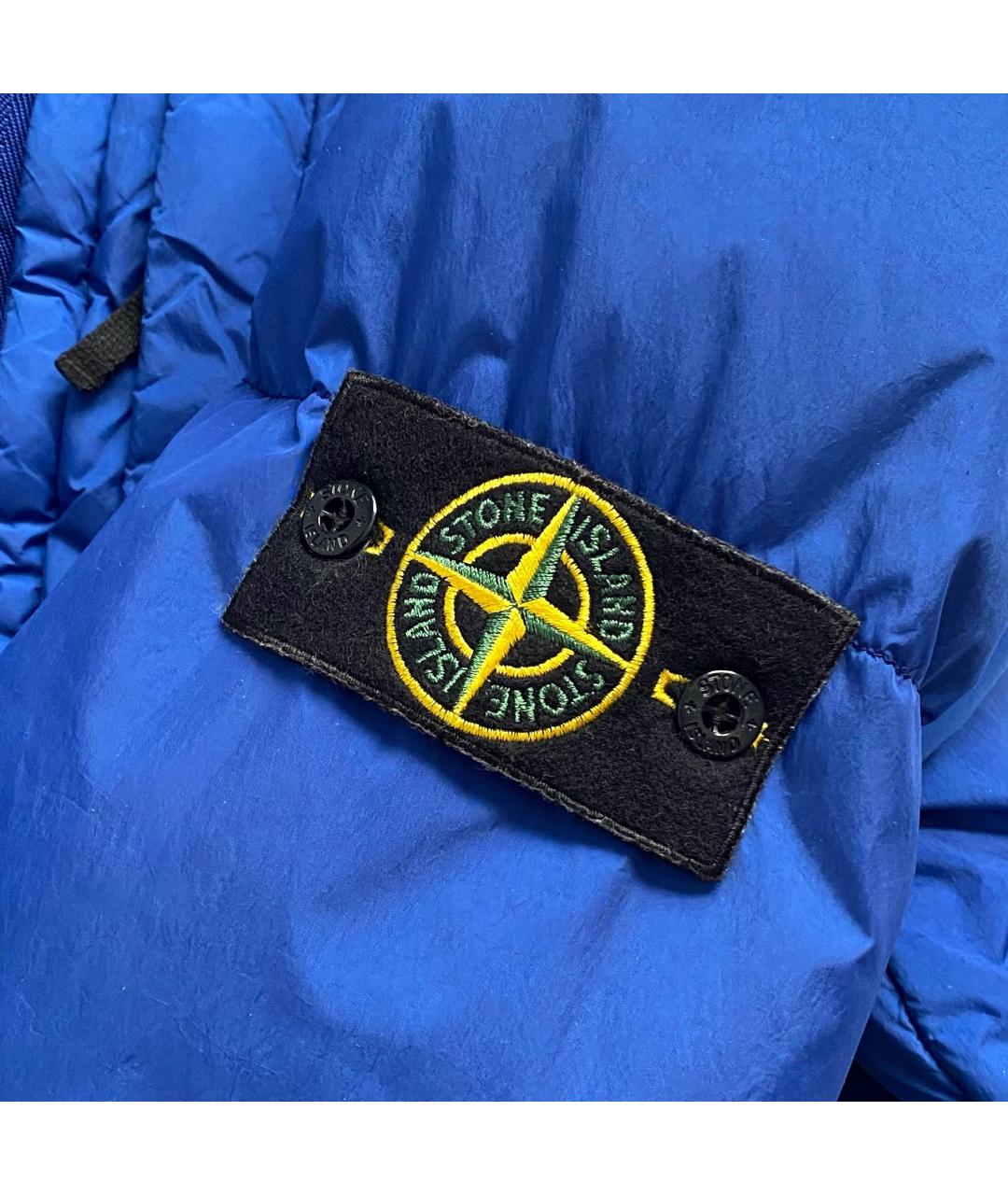 STONE ISLAND Синий полиэстеровый пуховик, фото 7