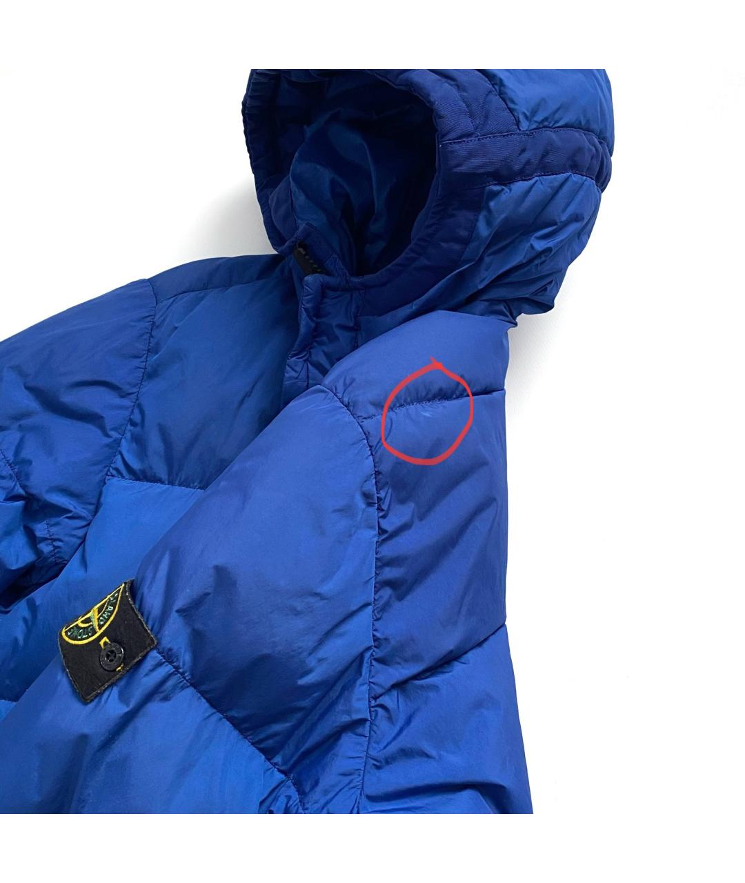 STONE ISLAND Синий полиэстеровый пуховик, фото 9