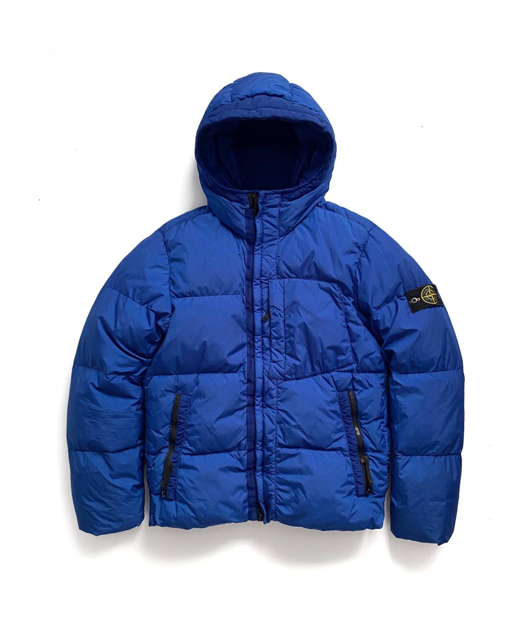 STONE ISLAND Синий полиэстеровый пуховик, фото 10