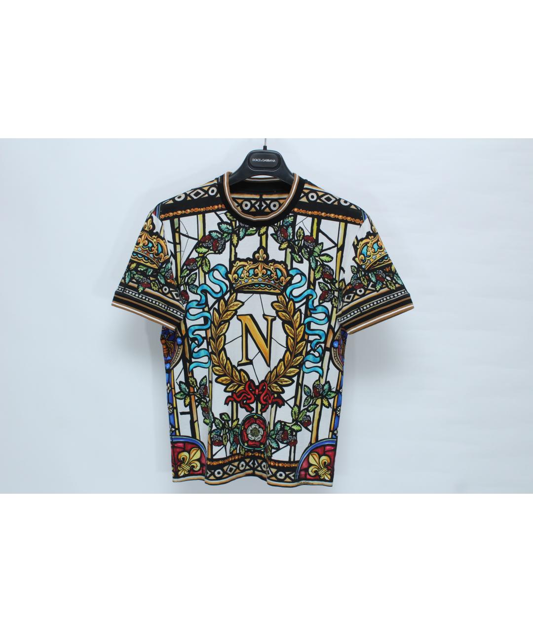 DOLCE&GABBANA Мульти хлопковая футболка, фото 10