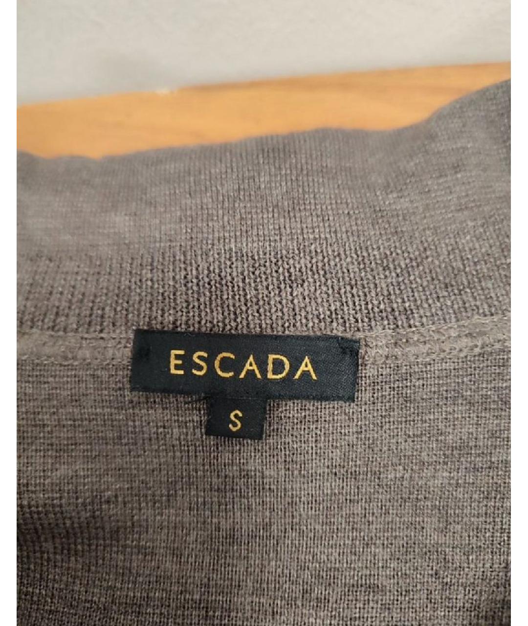 ESCADA Коричневое шерстяное повседневное платье, фото 3