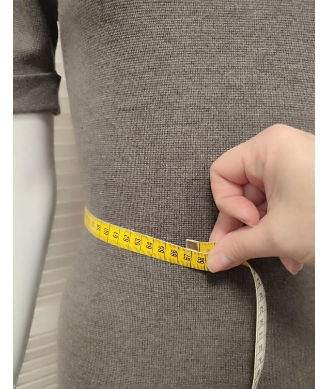 ESCADA Коричневое шерстяное повседневное платье, фото 8