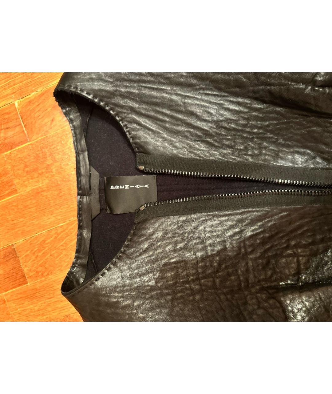 PREMIATA Черная кожаная куртка, фото 4