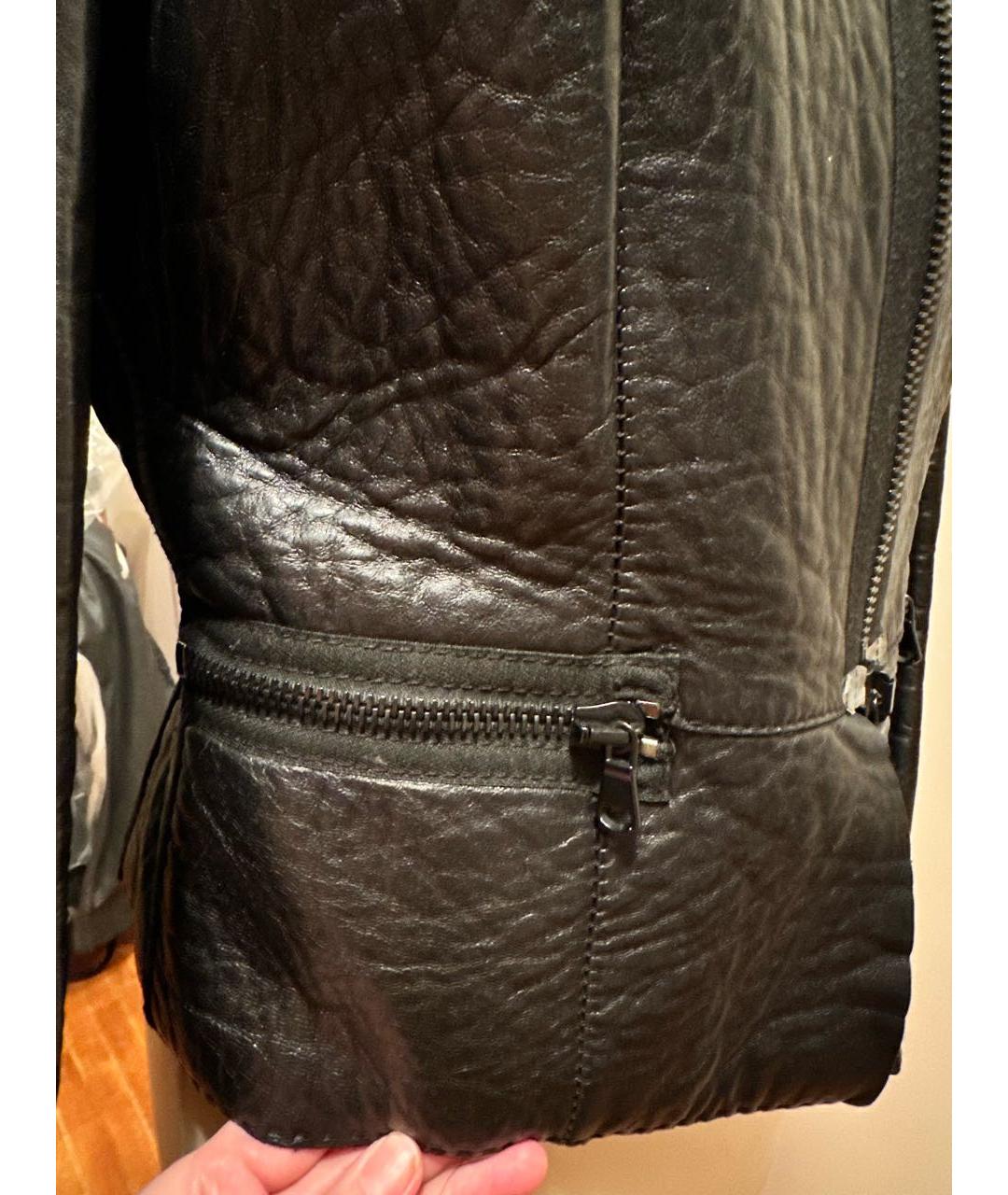 PREMIATA Черная кожаная куртка, фото 6