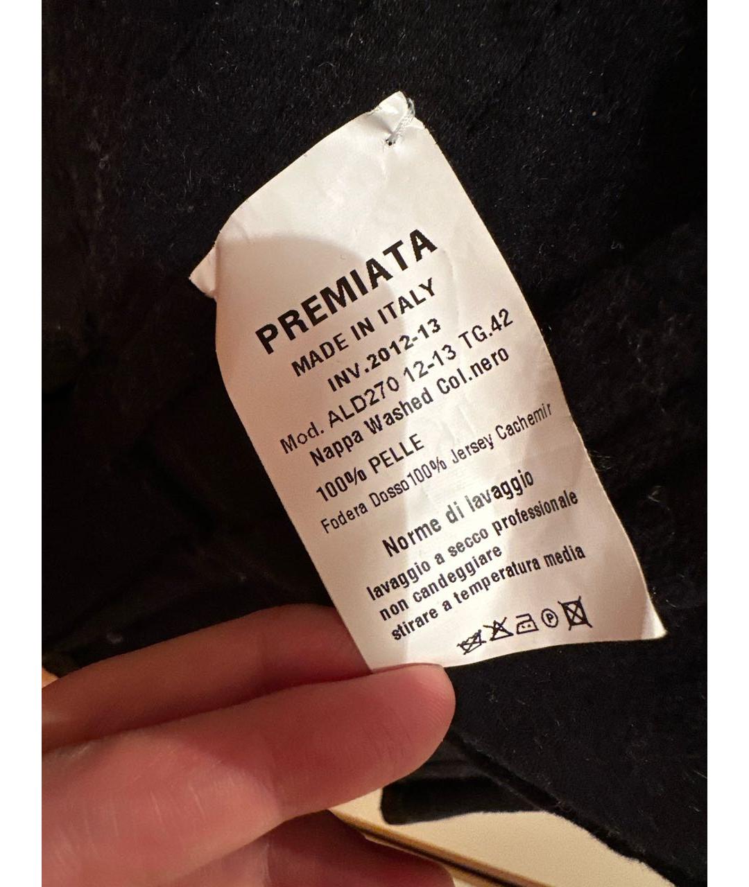 PREMIATA Черная кожаная куртка, фото 7