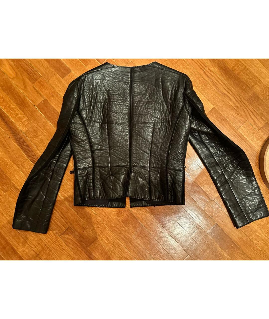 PREMIATA Черная кожаная куртка, фото 2