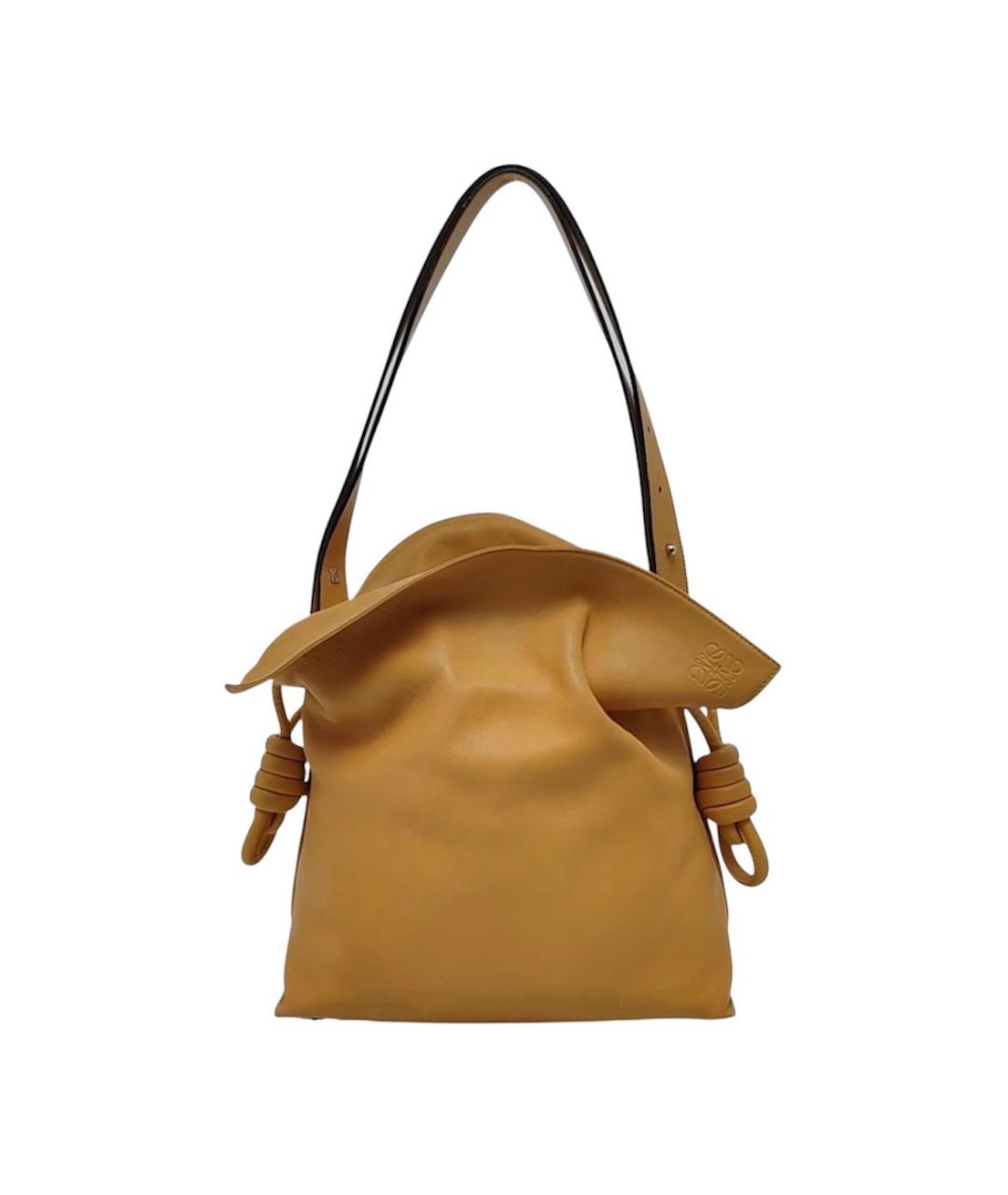 LOEWE Бежевая кожаная сумка через плечо, фото 8