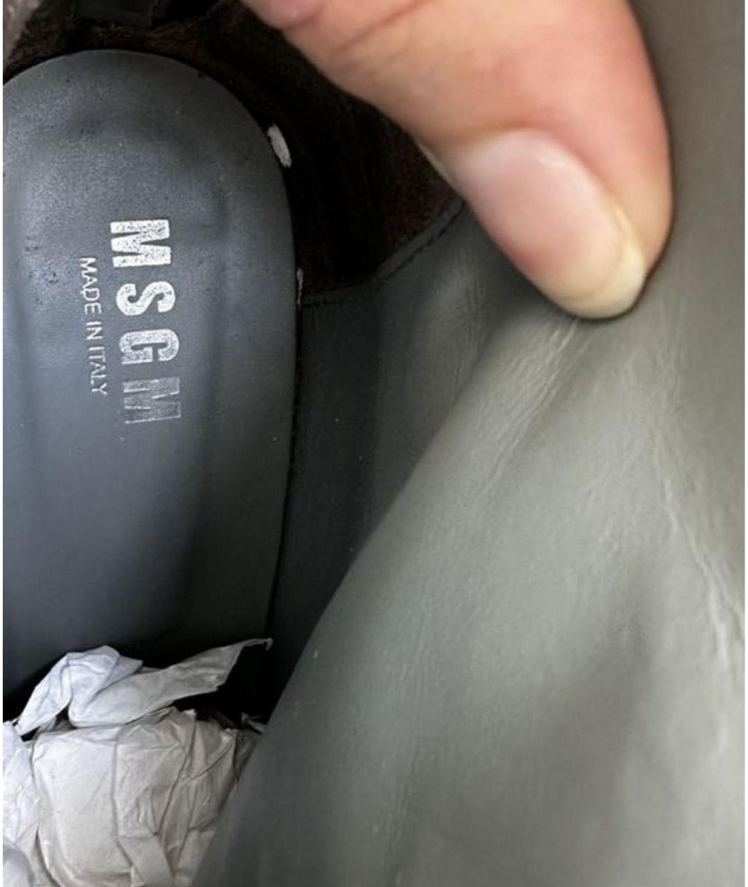 MSGM Черные кожаные ботильоны, фото 5