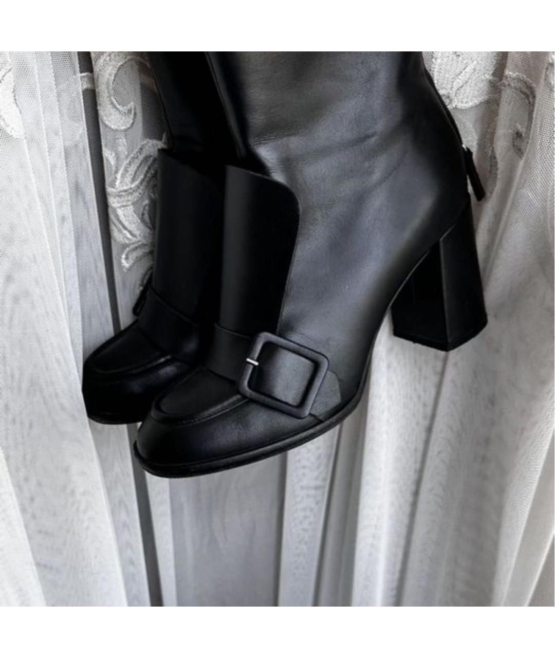 MSGM Черные кожаные ботильоны, фото 2