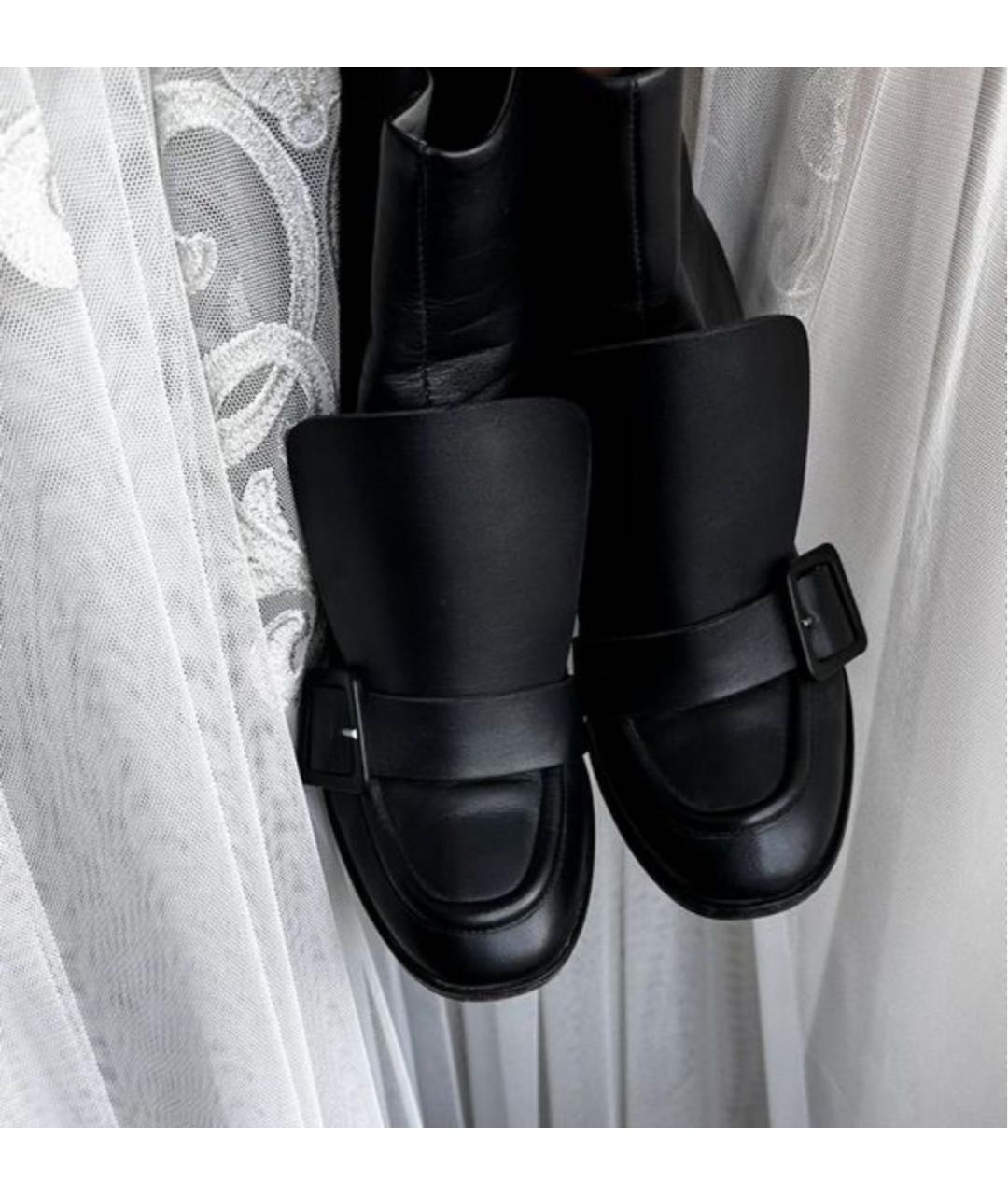 MSGM Черные кожаные ботильоны, фото 3