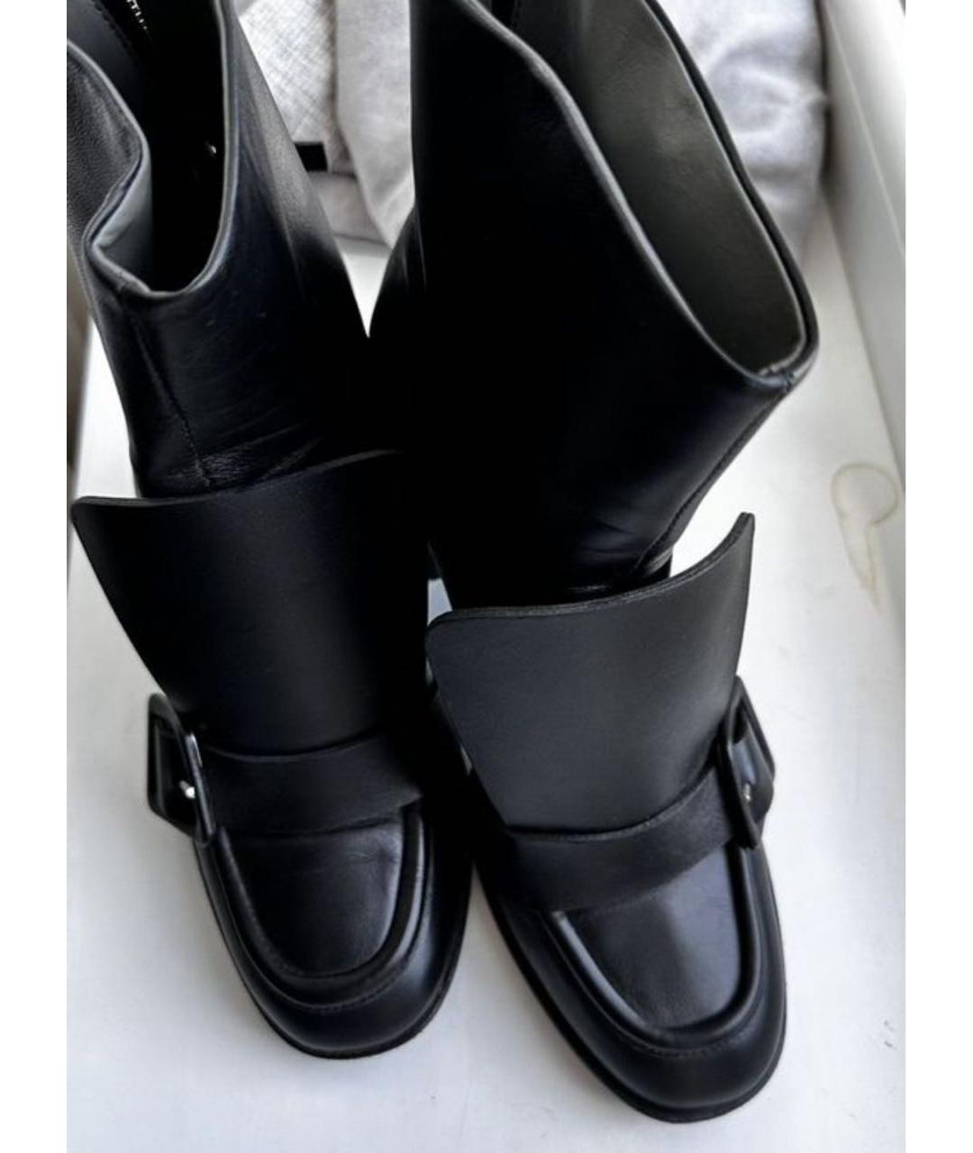 MSGM Черные кожаные ботильоны, фото 7
