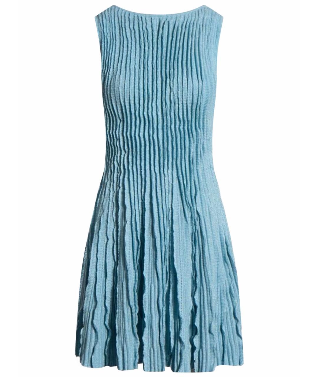 CHANEL Голубое кашемировое повседневное платье, фото 1