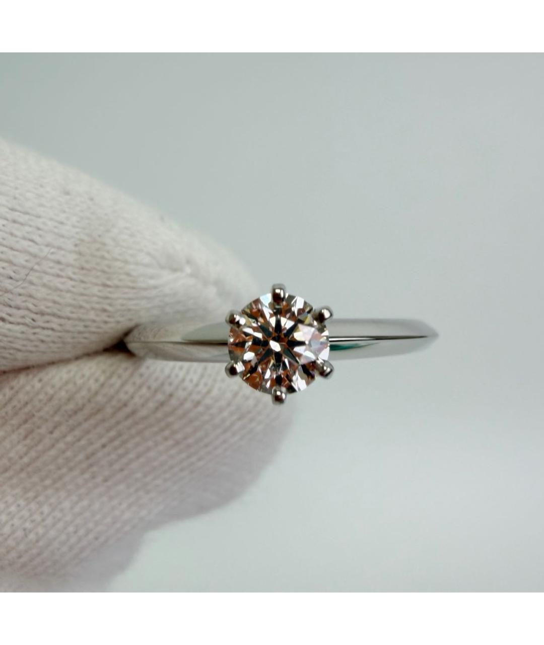 TIFFANY&CO Белое платиновое кольцо, фото 6