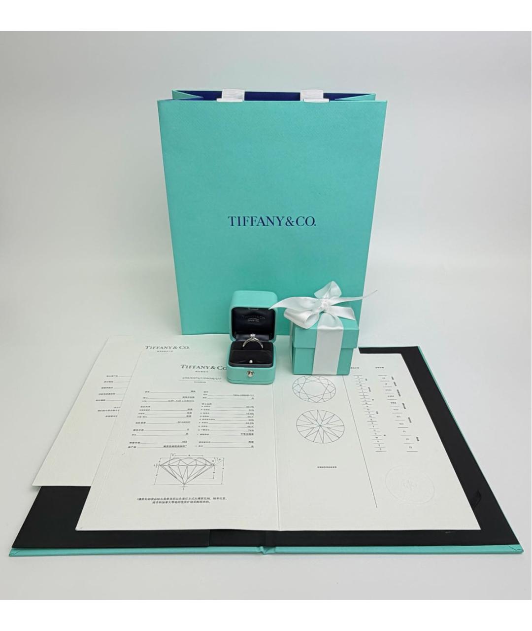 TIFFANY&CO Белое платиновое кольцо, фото 2