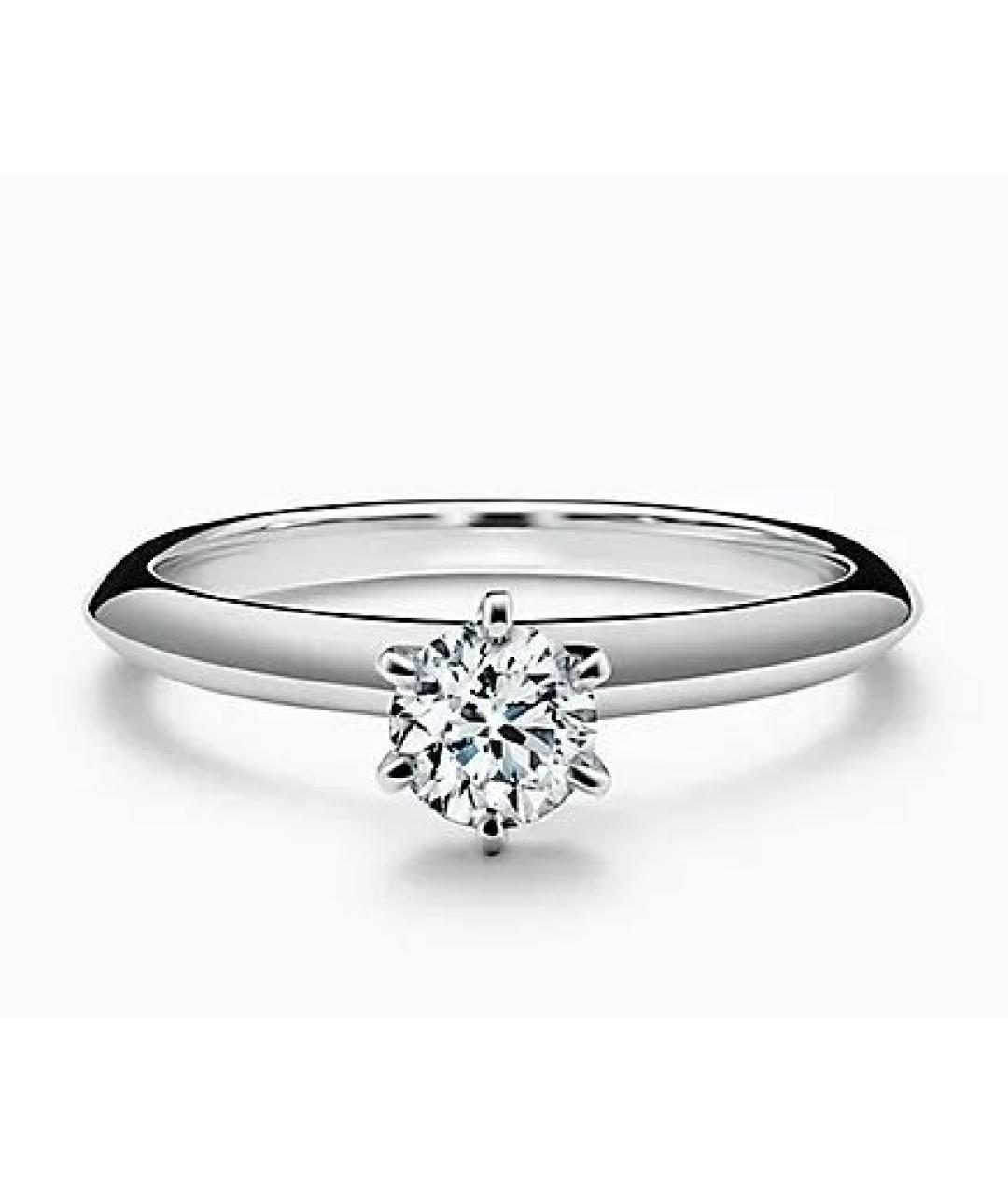 TIFFANY&CO Белое платиновое кольцо, фото 9