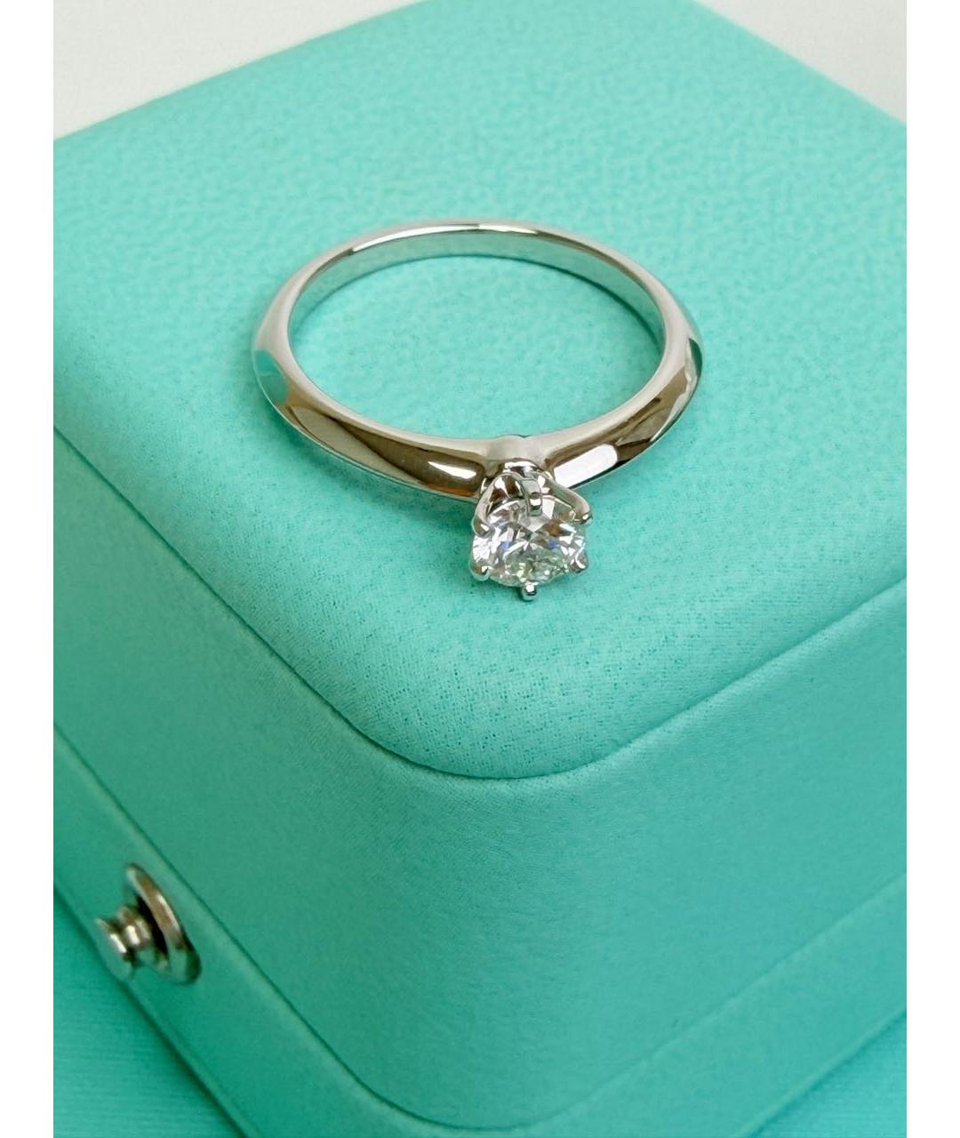 TIFFANY&CO Белое платиновое кольцо, фото 7