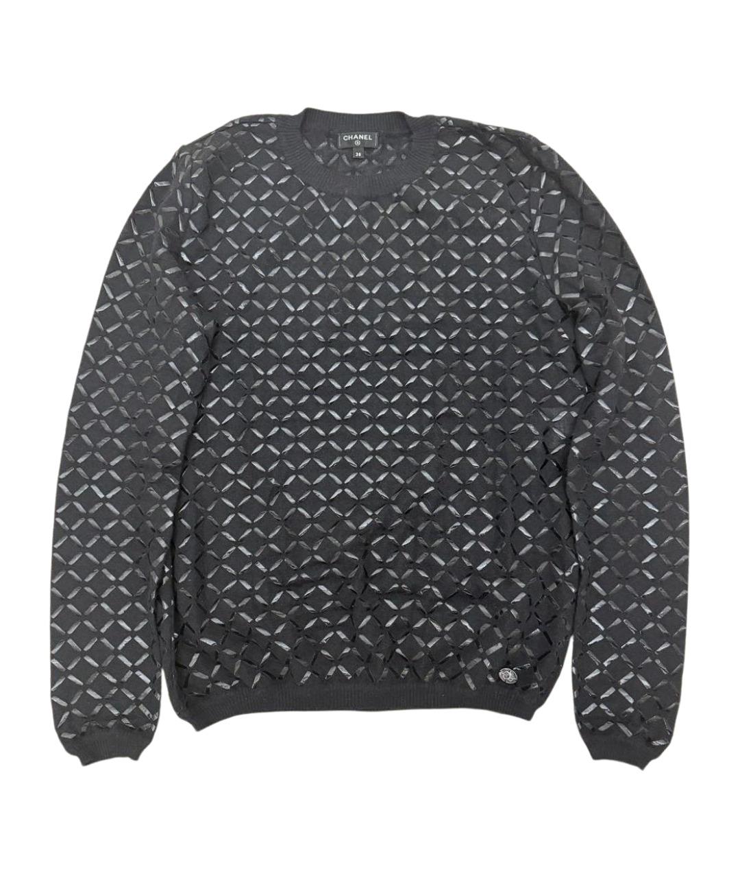 CHANEL Черный шерстяной джемпер / свитер, фото 1