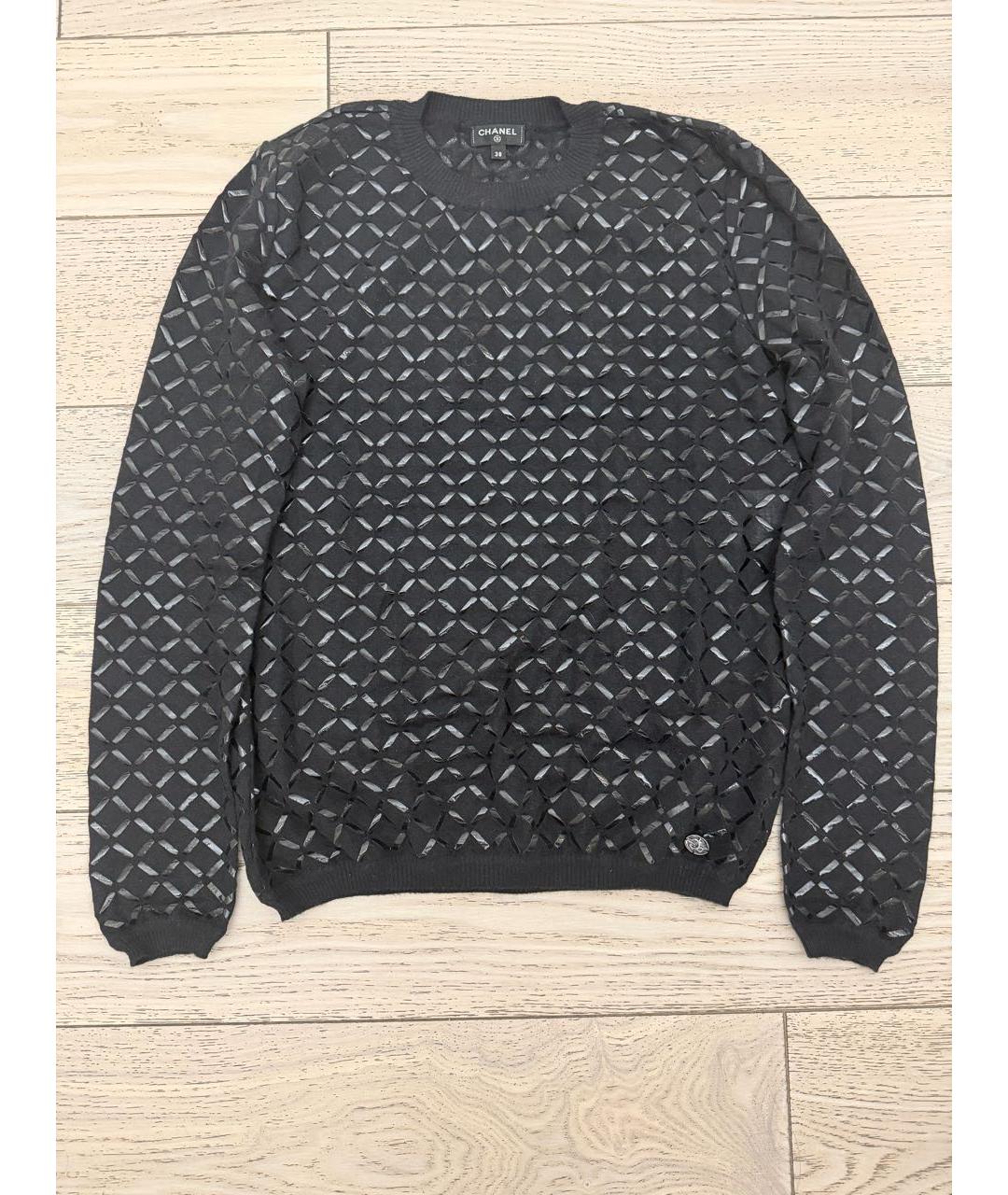 CHANEL Черный шерстяной джемпер / свитер, фото 7