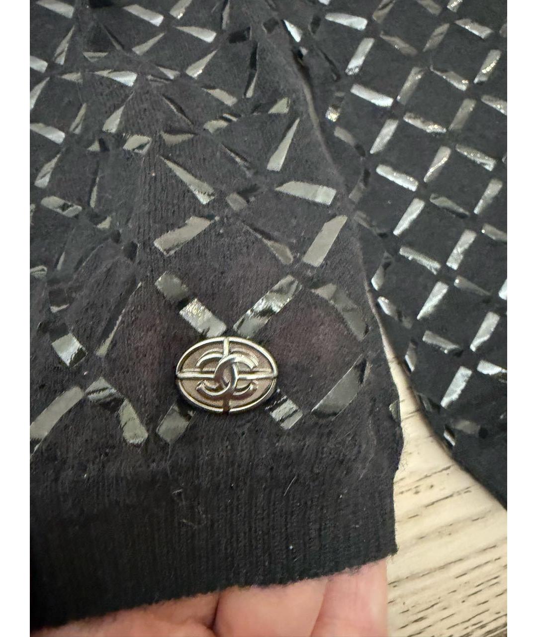 CHANEL Черный шерстяной джемпер / свитер, фото 3