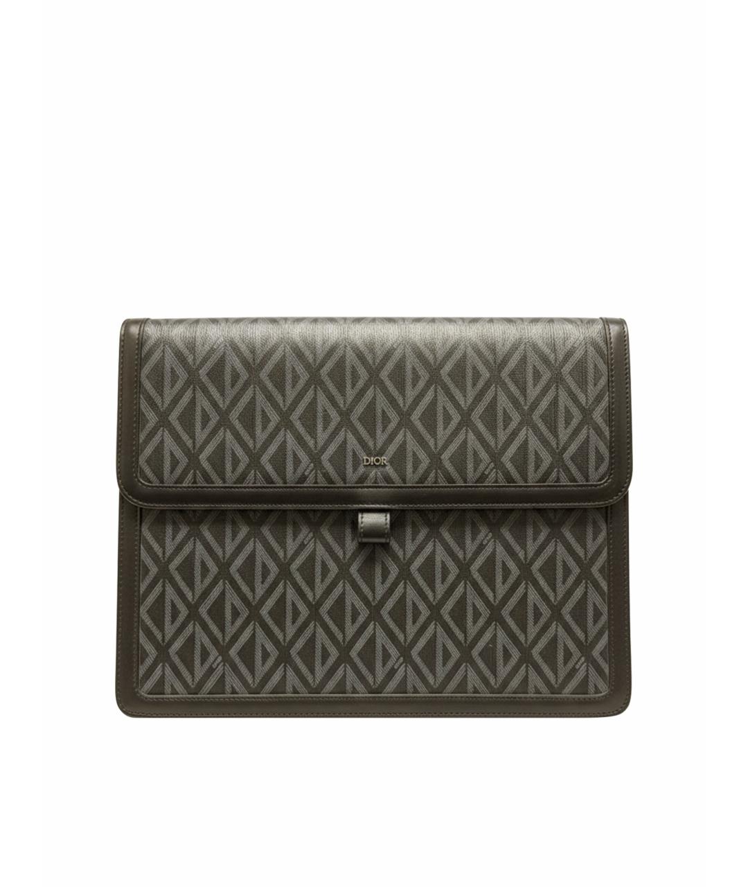 CHRISTIAN DIOR Темно-синяя кожаная папка для документов, фото 1